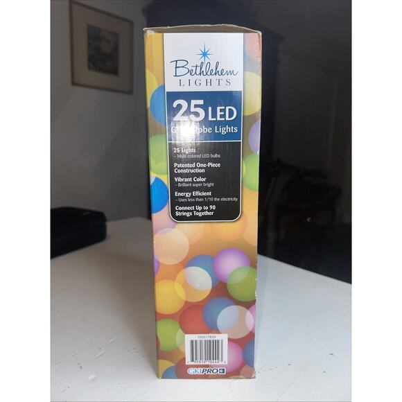 Bethlehem Lights 25 LED G50 Globe Lights Multicolor indoor outdoor cml grade - Picture 4 of 6